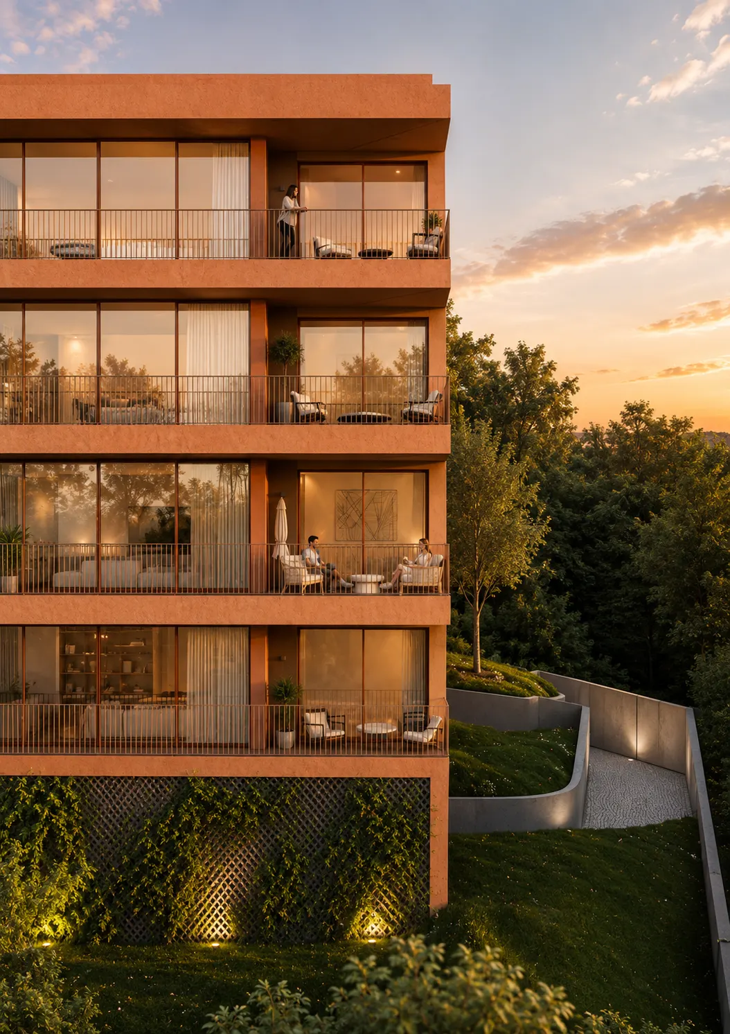 Vista exterior do Douro 65 ao entardecer
